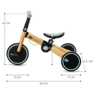 Велосипед трехколесный 3 в 1 Kinderkraft 4TRIKE Sunflower Blue/Желто-бирюзовый - Фото 7