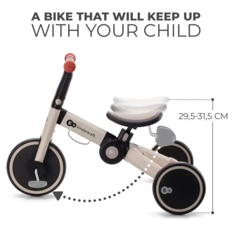 Велосипед трехколесный 3 в 1 Kinderkraft 4TRIKE Silver Grey/Серый - Фото 6