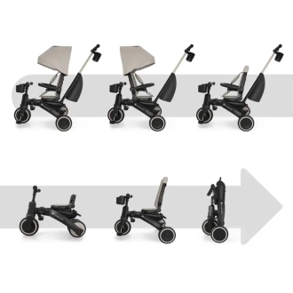 Велосипед трехколесный Kinderkraft Jazz 3 Beige/Бежевый - Фото 4