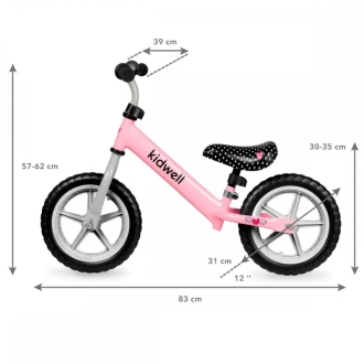 Велобег Kidwell 12д. Rebel Pink/Розовый - Фото 2