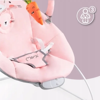 Кресло шезлонг MoMi GLOSSY Bunny Розовый - Фото 2
