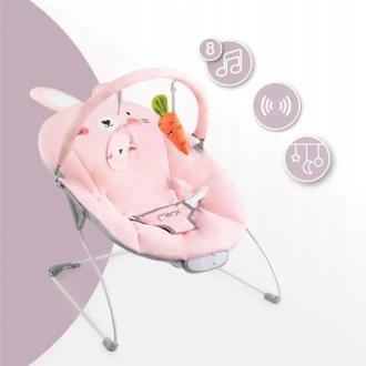 Кресло шезлонг MoMi GLOSSY Bunny Розовый - Фото 3