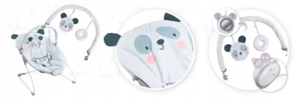 Кресло шезлонг MoMi GLOSSY Panda Серый - Фото 3