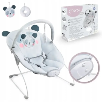 Кресло шезлонг MoMi GLOSSY Panda Серый - Фото 4
