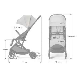 Коляска прогулочная Kinderkraft Indy 3 Urban Grey/Серый - Фото 2