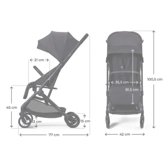 Коляска прогулочная Kinderkraft Indy 3 Coal Black/Черный - Фото 5