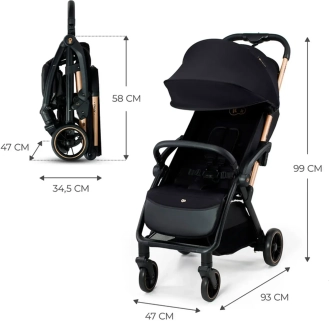 Коляска прогулочная Kinderkraft Apino Raven Black/Черный - Фото 3
