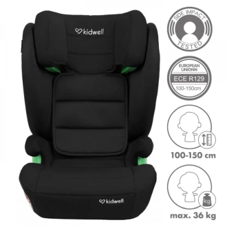 Автокрісло 100–150 см Kidwell Weston I-Size ISOFIX Black/Чорний - Фото 1