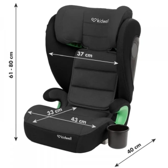 Автокрісло 100–150 см Kidwell Weston I-Size ISOFIX Grey black/Сіро-чорний - Фото 1