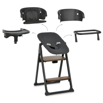 Стульчик для кормления 4 в 1 El Camino GROWEE ME 1222 Black/Черный - Фото 8