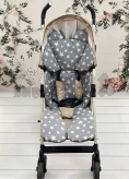 Матрас в прогулочную коляску ШкодаМода Звезды Серый