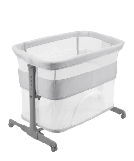 Кроватка манеж приставная Carrello Picto CRL-16506 Tao Grey/Серый - Фото 1