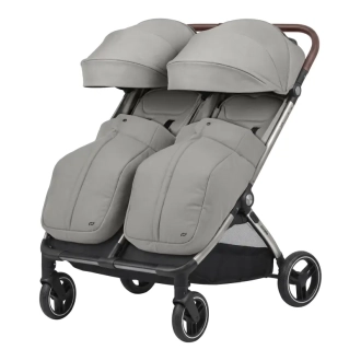 Коляска прогулочная для двойни Carrello Link CRL-6533 Cliff Grey/Серый - Фото 1