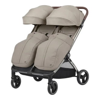 Коляска прогулочная для двойни Carrello Link CRL-6533 Island Beige/Бежевый - Фото 1