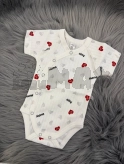 Боди Mario Kids Mom+Dad с коротким рукавом 62р, рубчик Молочный