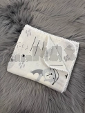 Плед M&Ababy Медвежонок на облаке 80×100 см, муслин Бело-серый