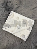 Плед M&Ababy Зайчонок на луне 80×100 см, муслин Бело-серый