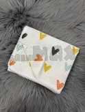 Плед M&Ababy Сердечка 80×100 см, муслин Белый