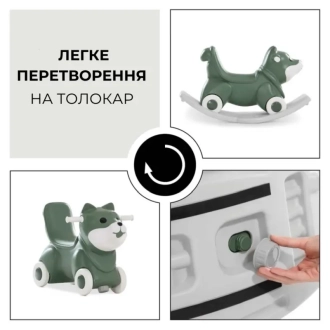 Гойдалка каталка Hauck 1st Rocker 3 в 1 Fox Green/Зелений - Фото 5