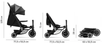 Коляска велосипед 4 в 1 SmarTrike Traveler Black/Черный - Фото 1