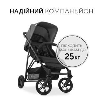Коляска прогулянкова Hauck Rapid 4 Caviar Silver/Чорно-сірий - Фото 1
