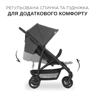 Коляска прогулянкова Hauck Rapid 4 Caviar Silver/Чорно-сірий - Фото 7
