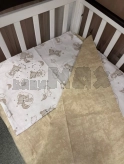 Комплект сменного белья Ведмедик Сонный медвежонок 120×90 см Бежевый