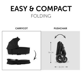 Коляска 2 в 1 Hauck Walk N Care Air Black/Черная - Фото 4