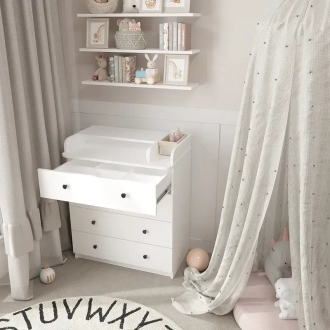 Комплект мебели Babymax Кроватка Миа и комод КМ-2 П-80 Белый - Фото 5