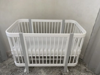 Комплект мебели Babymax Кроватка Миа и комод КМ-2 П-80 Бело-серый - Фото 1