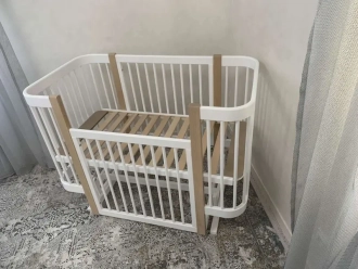 Комплект мебели Babymax Кроватка Миа и комод КМ-2 П-80 Бело-буковый - Фото 1