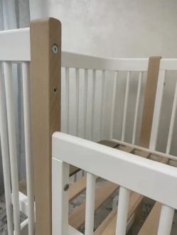 Комплект мебели Babymax Кроватка Миа и комод КМ-2 П-80 Бело-буковый - Фото 4
