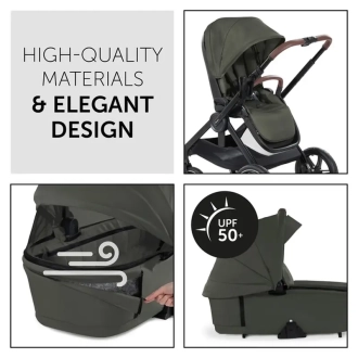 Коляска 2 в 1 Hauck Walk N Care Air Dark Olive/Темно-оливковый - Фото 4