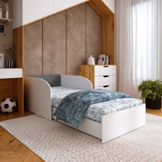 Кровать кресло подростковое Viorina DEKO Boy 190×80 см Светло-серый - Фото 2