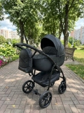 Коляска 2 в 1 Victoria Gold Optima, екошкіра Чорний