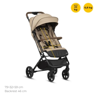 Коляска прогулянкова TUTIS UP Beige/Бежевий - Фото 1