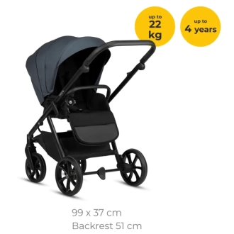 Коляска 2 в 1 TUTIS Leo3 Plus Black/Черный - Фото 1