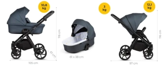 Коляска 2 в 1 TUTIS Leo3 Plus Black/Черный - Фото 8