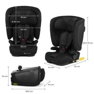 Автокрісло 76–150 см Kinderkraft Fix2Go i-Size Black/Чорний - Фото 3