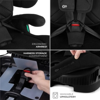 Автокрісло 76–150 см Kinderkraft Fix2Go i-Size Black/Чорний - Фото 4