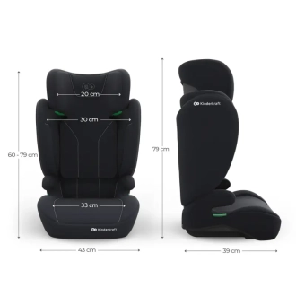 Автокрісло 100–150 см Kinderkraft i-Spark 2 Plus i-Size Black/Чорний - Фото 4