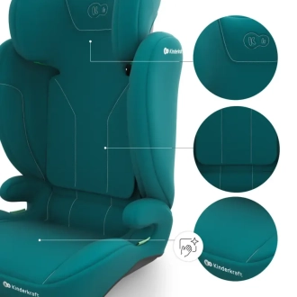 Автокрісло 100–150 см Kinderkraft i-Spark 2 Plus i-Size Green/Зелений - Фото 2