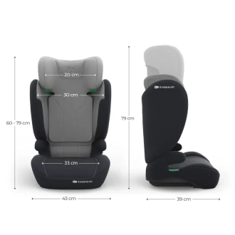 Автокрісло 100–150 см Kinderkraft i-Spark 2 Plus i-Size Grey/Сірий - Фото 6