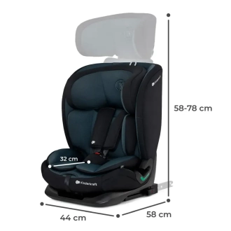 Автокресло 76–150 см Kinderkraft Oneto3 i-Size Graphite Black/Чорный - Фото 3
