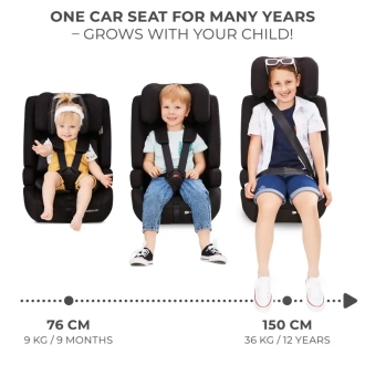 Автокрісло 76–150 см Kinderkraft Safety Fix 2 i-Size Black/Чорний - Фото 3