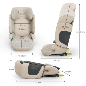 Автокрісло 100–150 см Kinderkraft Xpand 2 PRO i-Size Beige/Бежевий - Фото 2