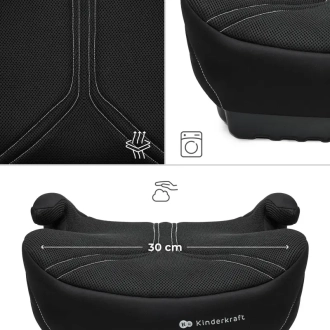 Автокрісло бустер 125–150 см Kinderkraft i-Boost 2 Pro Black/Чорний - Фото 2