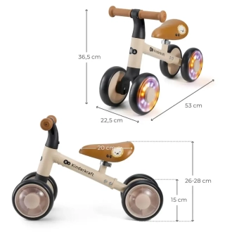 Біговел каталка Kinderkraft Cutie Flash Beige/Бежевий - Фото 3