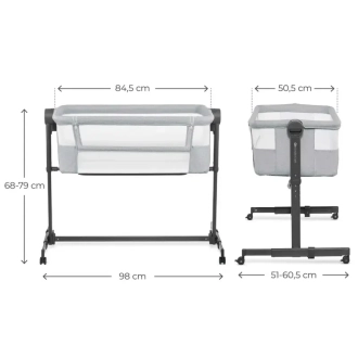Ліжечко люлька приставне Kinderkraft Nestee Up 2 Light Grey/Сірий - Фото 5