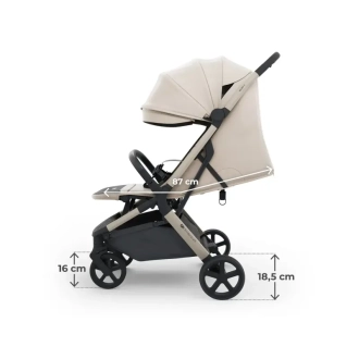 Коляска прогулочная Kinderkraft Nubi 3 Sand Beige/Бежевый - Фото 4